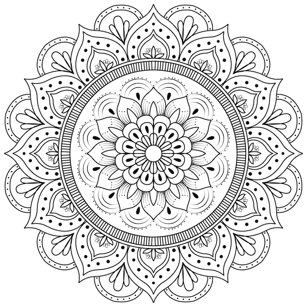 Beautiful creative mandala background with a flower pattern