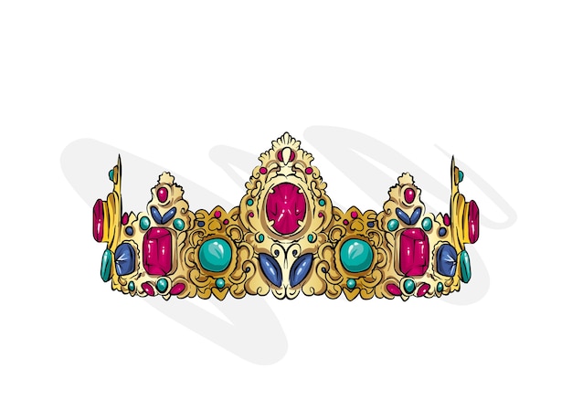 Beautiful crown with precious stones