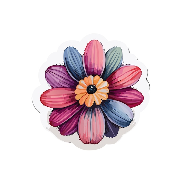 Beautiful cute flower sticker