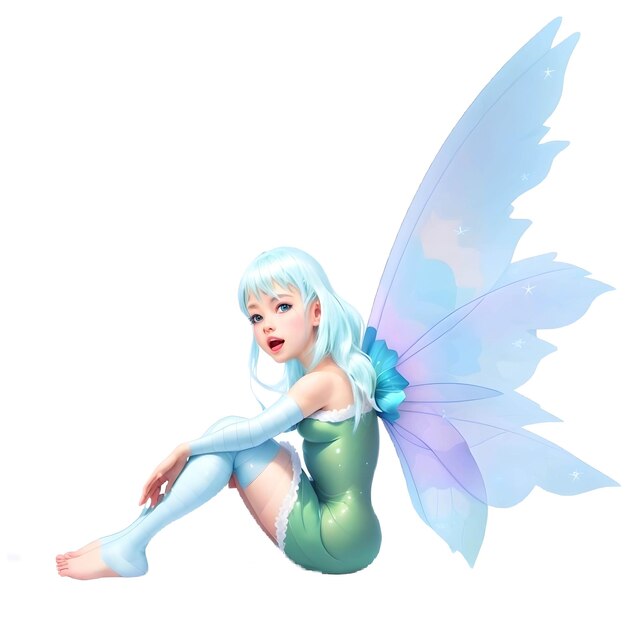 Beautiful Cute Girl Winter Fairy