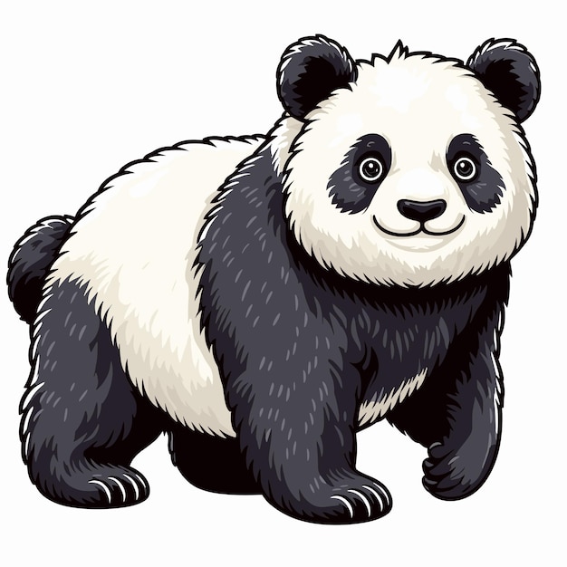 Bella panda vector illustrazione dei cartoni animati