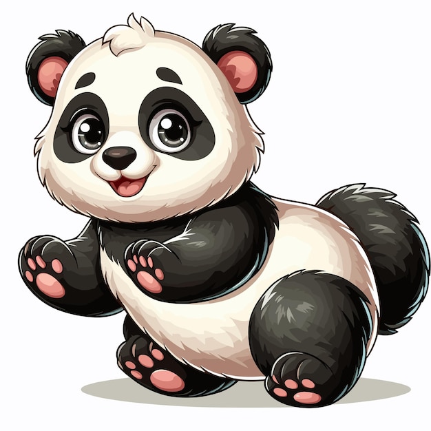 beautiful Cute Panda Vector Cartoon illustration