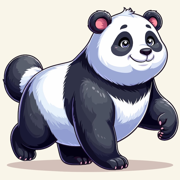 beautiful Cute Panda Vector Cartoon illustration