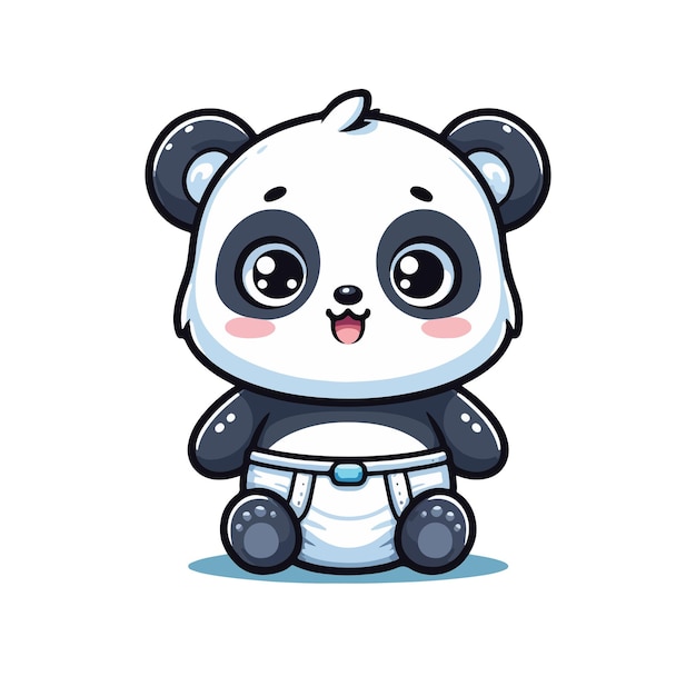 Vector beautiful cute panda