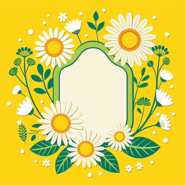 Vector beautiful decorative colorful hand draw floral flower frame