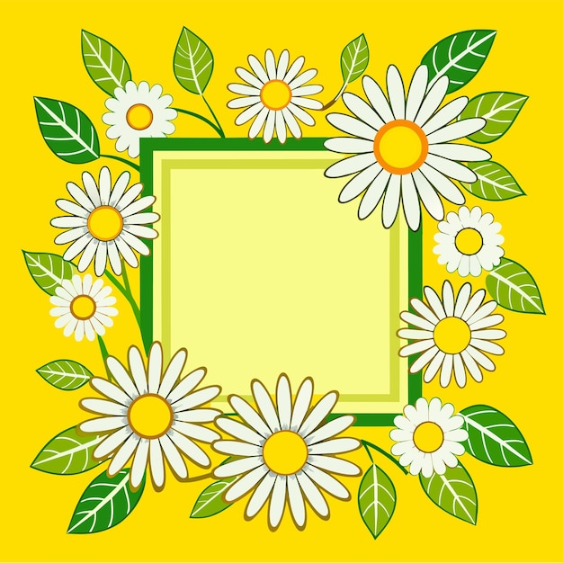 Vector beautiful decorative colorful hand draw floral flower frame