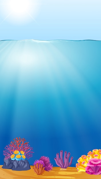 Vettore bellissimo modello di oceano profondo