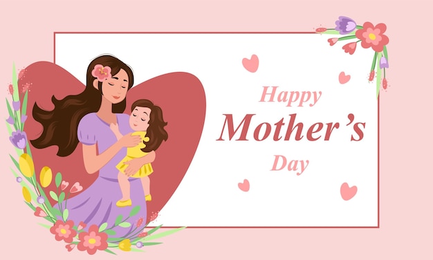 Beautiful delicate banner with flowers for spring holidays