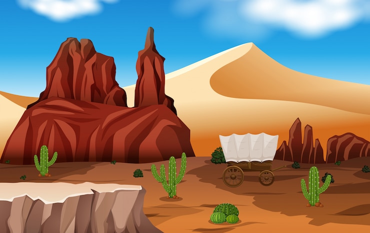 वेक्टर a beautiful desert landscape