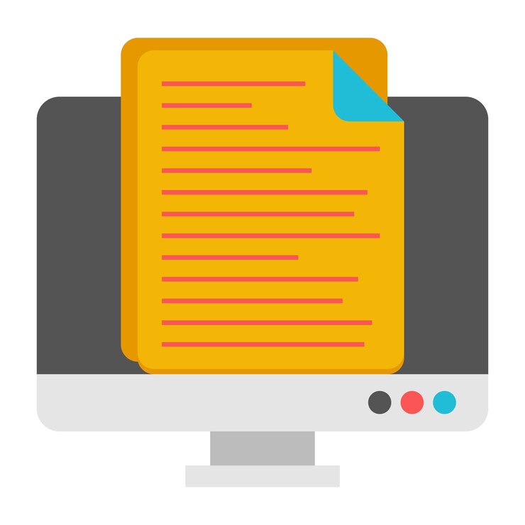 Vector a beautiful design icon of online paper