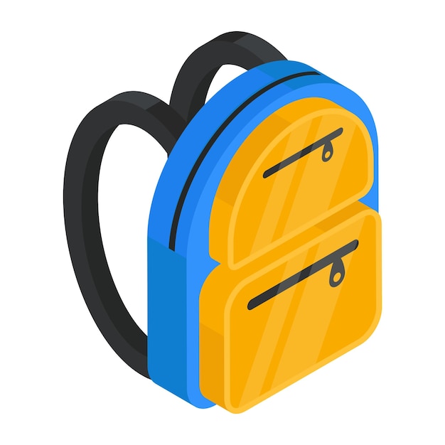 A beautiful design icon of school bag
