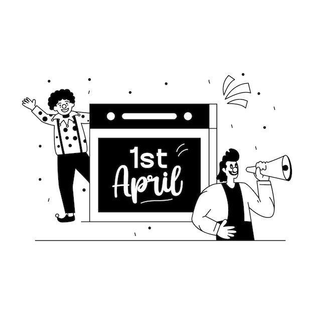 A beautiful design illustration of happy april fools