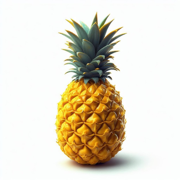 Вектор Красивая подробная сладкая свежая здоровая ананасовая векторная иллюстрация