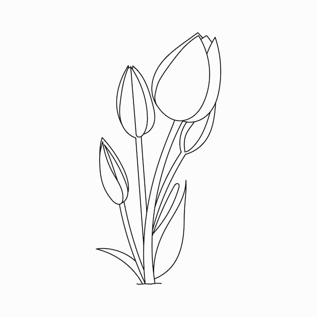 Beautiful Easy Flowers Coloring book Cute Educational Flowers Coloring Page For Kids