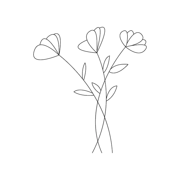 Beautiful easy flowers coloring book for preschool children cute educational flowers coloring page