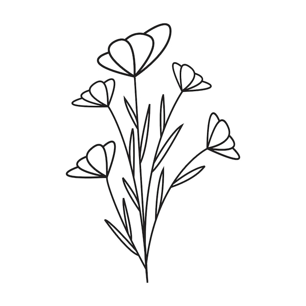 Beautiful Easy Flowers Coloring book For Preschool Children