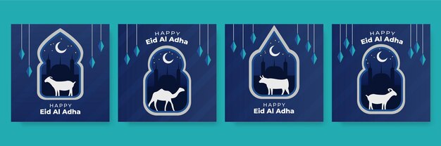 Beautiful eid al adha festival banner design. Eid Al Adha Celebration of Muslim holiday