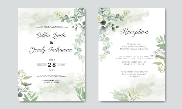 beautiful and elegant floral wedding invitation cards