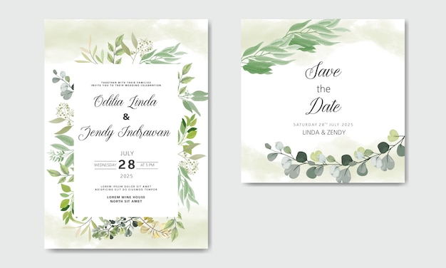 beautiful and elegant floral wedding invitation