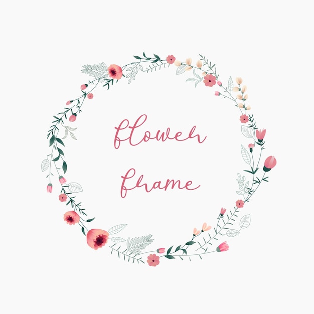 Vector beautiful elegant flower frame vector