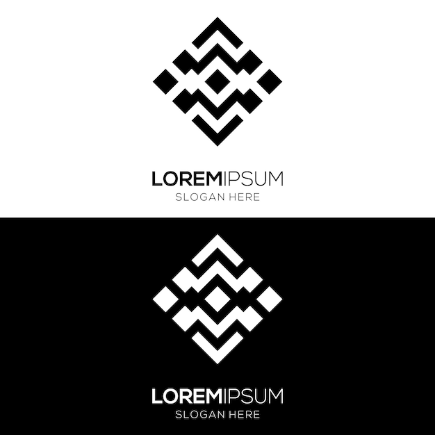 Vector beautiful and elegant geometric corporate logo design template