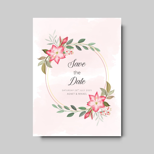 beautiful and elegant wedding invitation template