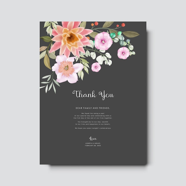 Vector beautiful and elegant wedding invitation template