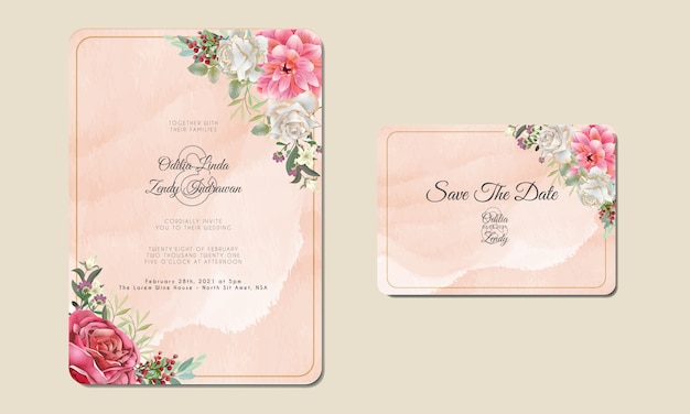 Beautiful and elegant wedding invitation