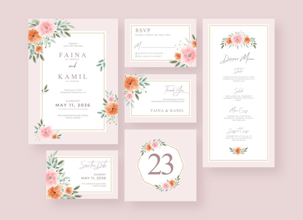 beautiful and elegant wedding stationery collection