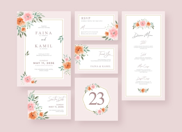 Beautiful and elegant wedding stationery collection