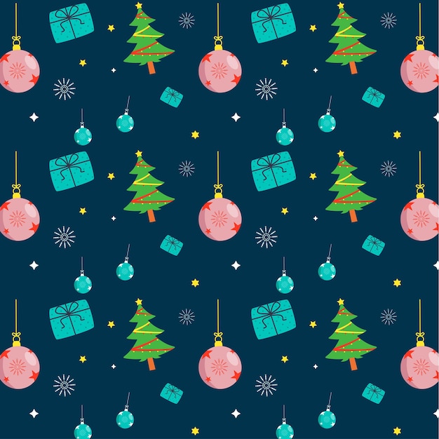 Beautiful Elements Christmas Pattern Image