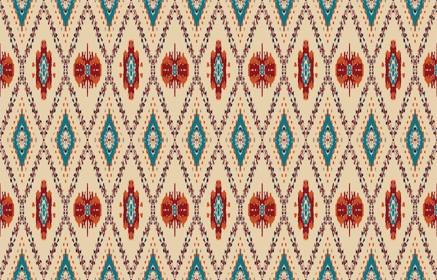 Beautiful Ethnic abstract ikat art. Seamless pattern in tribal