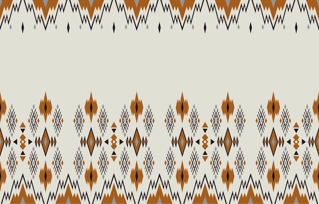 Vector beautiful ethnic thai abstract ikat art. seamless pattern in tribal
