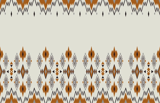 Beautiful Ethnic thai abstract ikat art. Seamless pattern in tribal