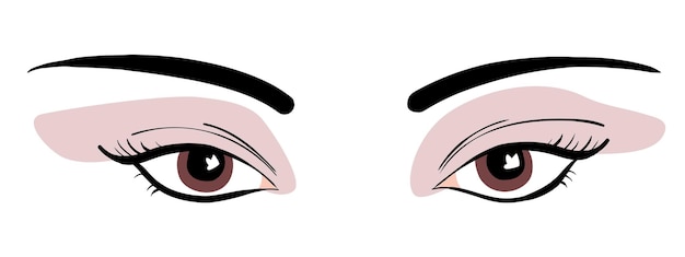 Vector beautiful eyes of a girl