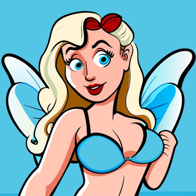 beautiful fairy girl in bikini