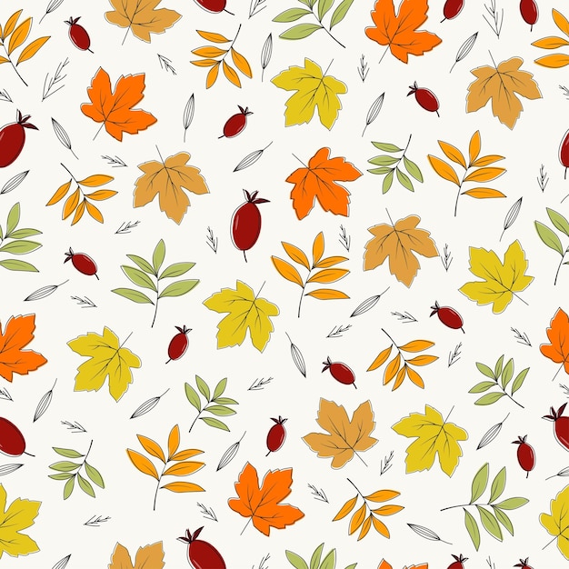 Beautiful fall pattern art piece using leaves