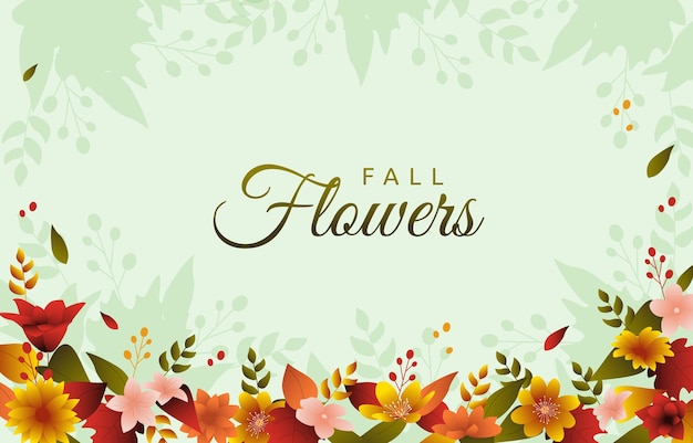 Beautiful fallen flower fall autumn summer frame