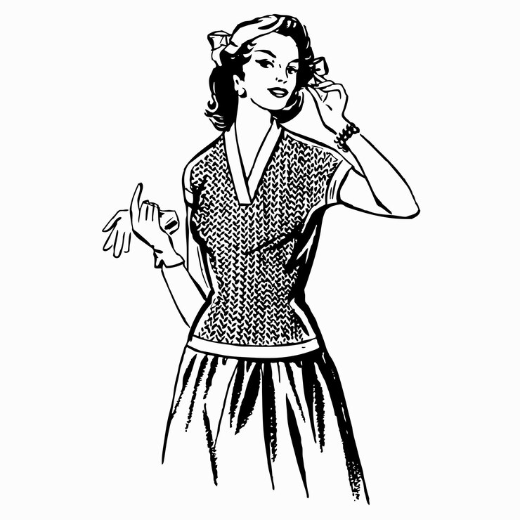 Vector 美しいファッショナブルな女の子