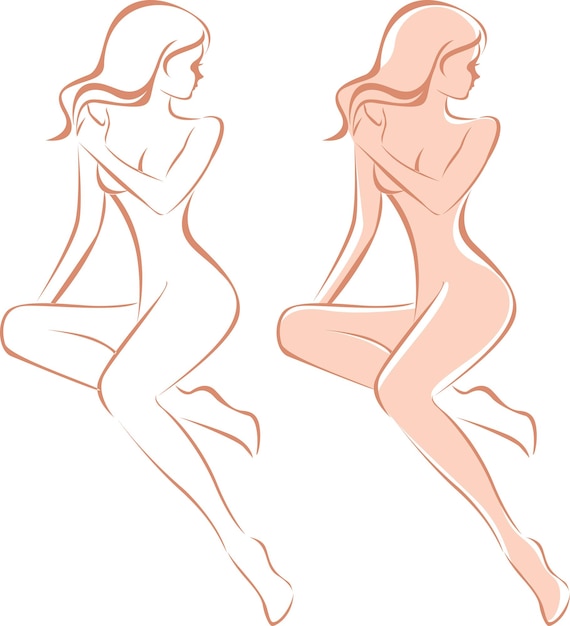 Vector beautiful female body