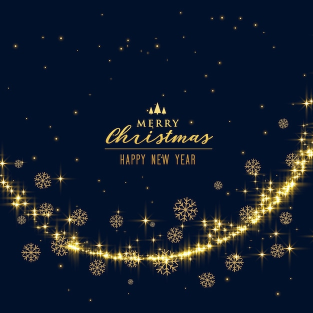 Beautiful festival glitter and snowflakes christmas background