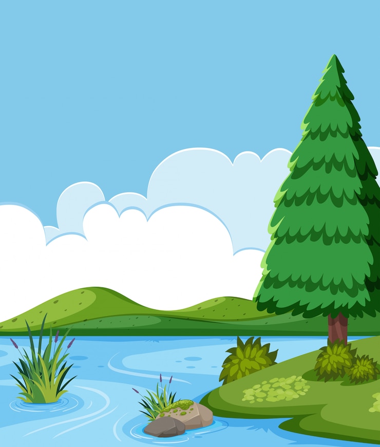 Vector a beautiful flat landscape
