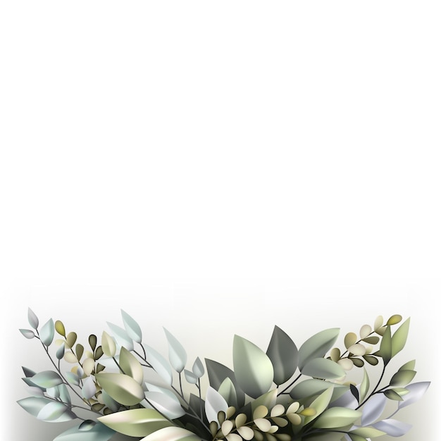 Vector beautiful flora decoration with copy space