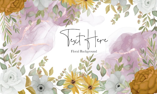 beautiful floral background with autumn flowers