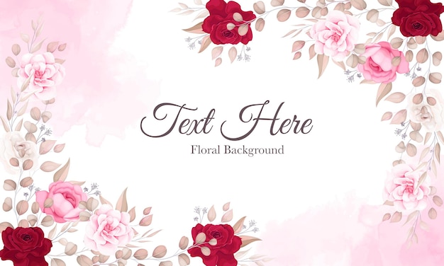 Beautiful floral background with soft floral ornament