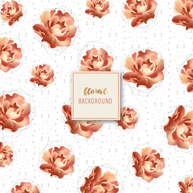 Vector beautiful floral background