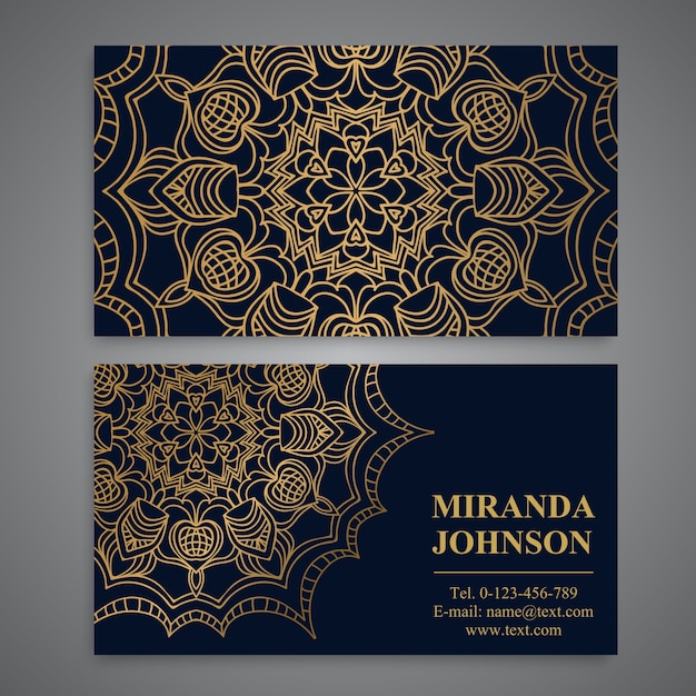 Beautiful floral business card template.