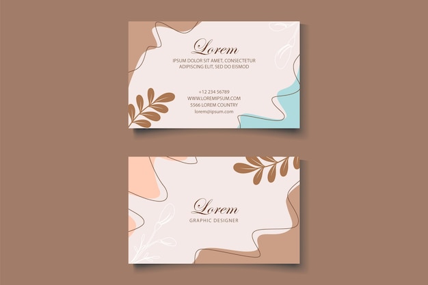 Beautiful floral business card template