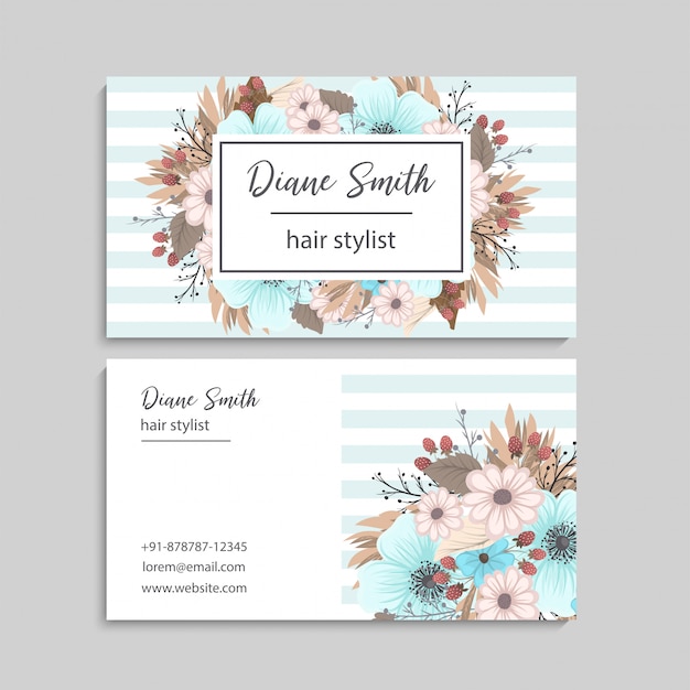 Beautiful floral business card