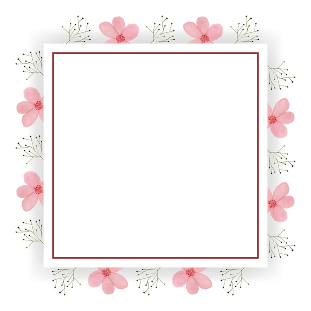 Beautiful floral card with frame. can be used for invitations, greetings, and designs that require a background template